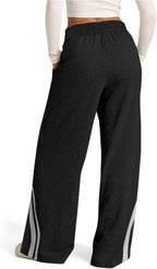 Wide Leg Sweatpants Women Drawstring High Waisted Pants with Pockets Jogger