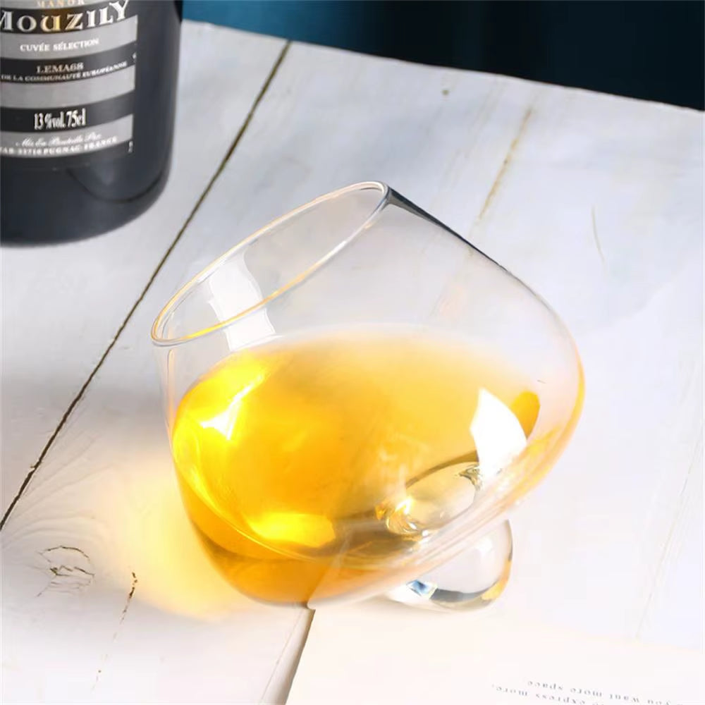 250Ml/400Ml Rolling Decanter Whiskey Glass Vintage Brandy Cocktail Beer Tumbler Glass Bar Drinkware Glass Coffe Wine Mug Cup
