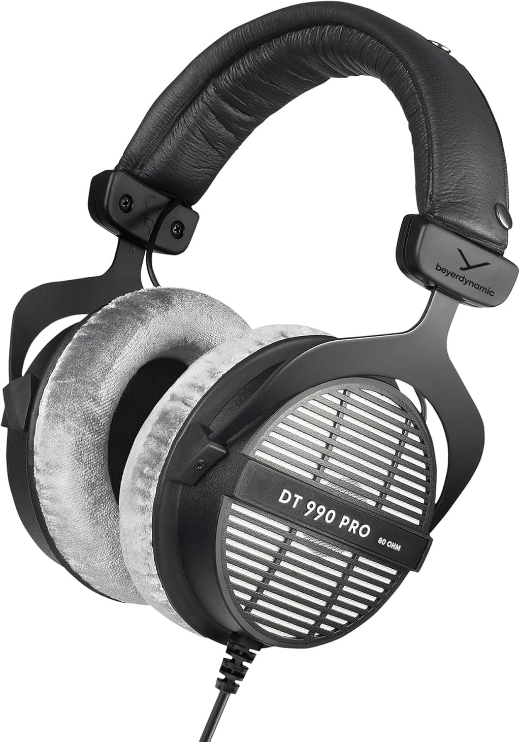DT 990 PRO Over-Ear Studio Monitor Headphones - Open-Back Stereo Construction, Wired (80 Ohm, Grey)