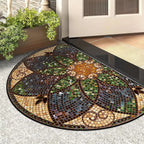 VIKAMA Summer American-Style Retro Anti-Slip Entrance Door Mat, Wear-Resistant Entrance Hall Absorbent Carpet, Home Decoration