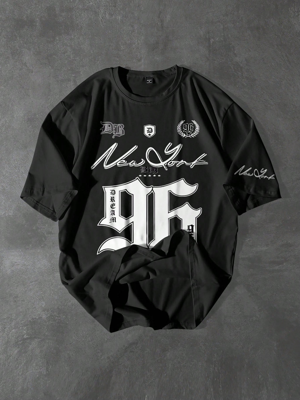 PAVTROS Manfinity Streetrush Men'S Casual Minimalist Printed round Neck Short Sleeve T-Shirt