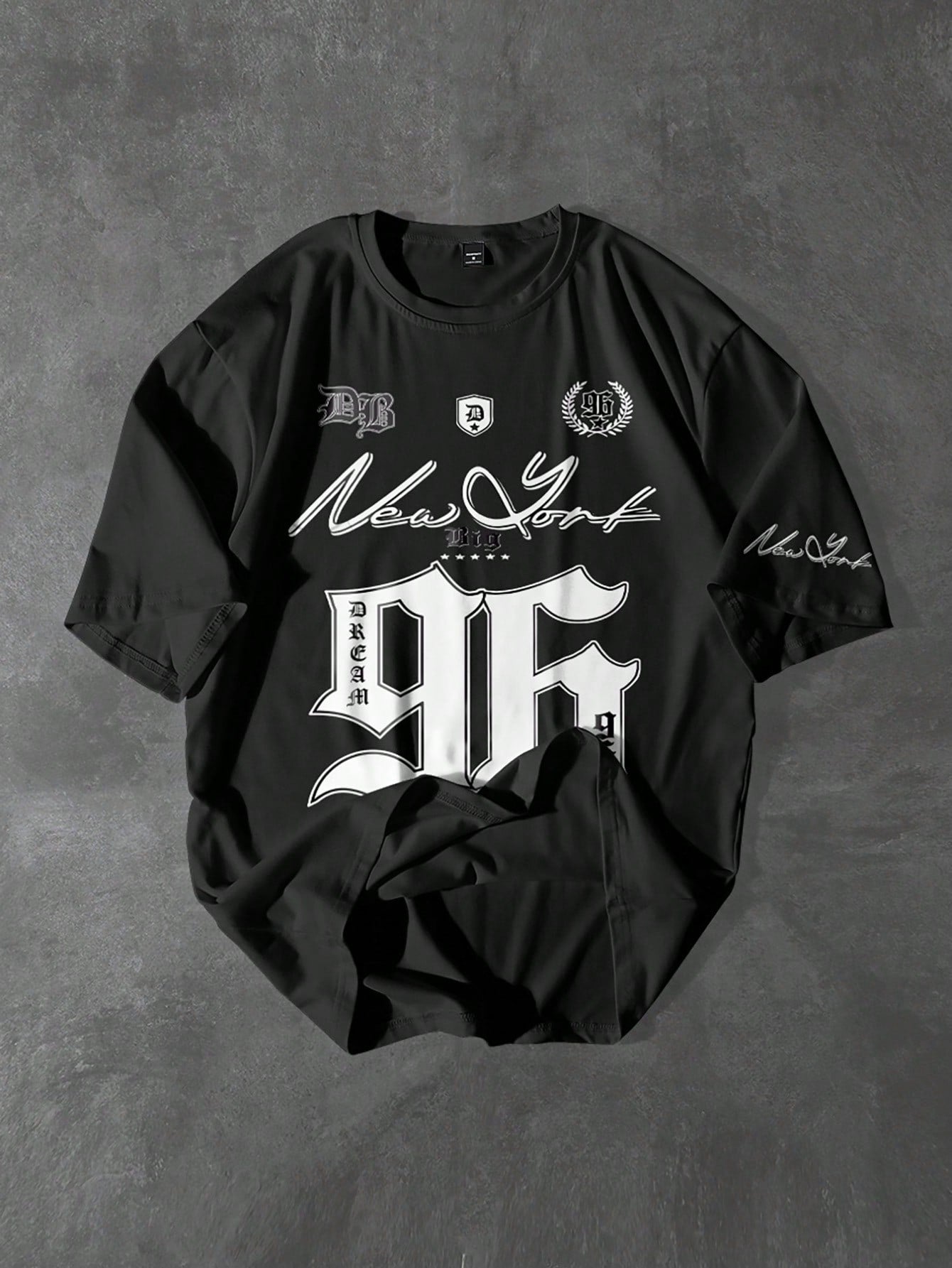 PAVTROS Manfinity Streetrush Men'S Casual Minimalist Printed round Neck Short Sleeve T-Shirt