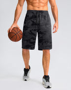 Men'S Athletic Shorts with Pockets 11" Long Basketball Shorts Lightweight Quick Dry Gym Workout Shorts for Men