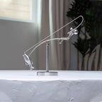 The Fisherman Balancing Sculpture for Angler Lovers Metal Fishing Statue Sculpture Handicraft Ornament for Home Desktop Decor