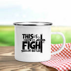 Jesus Is God Print Enamel Mugs Christian Creative Coffee Cups Drink Dessert Breakfast Milk Cup Vintage Mug Handle Drinkware Gift