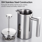 350Ml/800Ml/1000Ml Coffee Maker Pot French Press Coffee Maker Stainless Steel Double Walled Insulated Coffee Maker Pot
