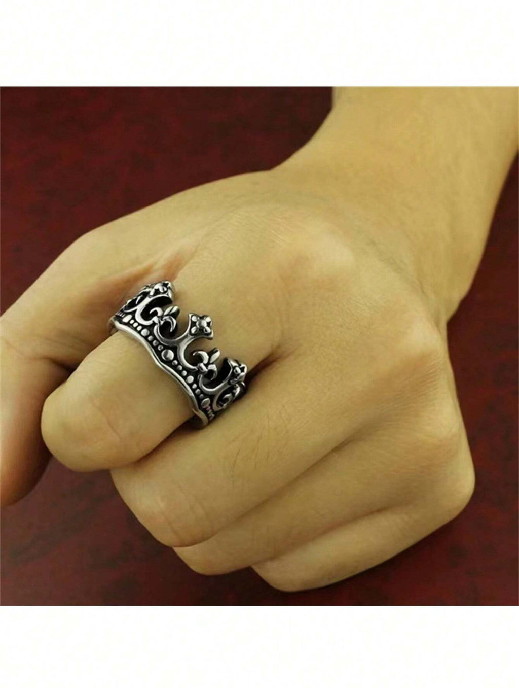 Unique Holiday Daily Wear Fashion Light Luxury Elegant Classic Retro Crown King Ring Popular Multiple Punk Minimalist Biker Men'S Ring Europe and the United States Noble Niche Flash Valentine'S Day Gift Jewellery,Mom,Mother,Mother'S Day,Gift