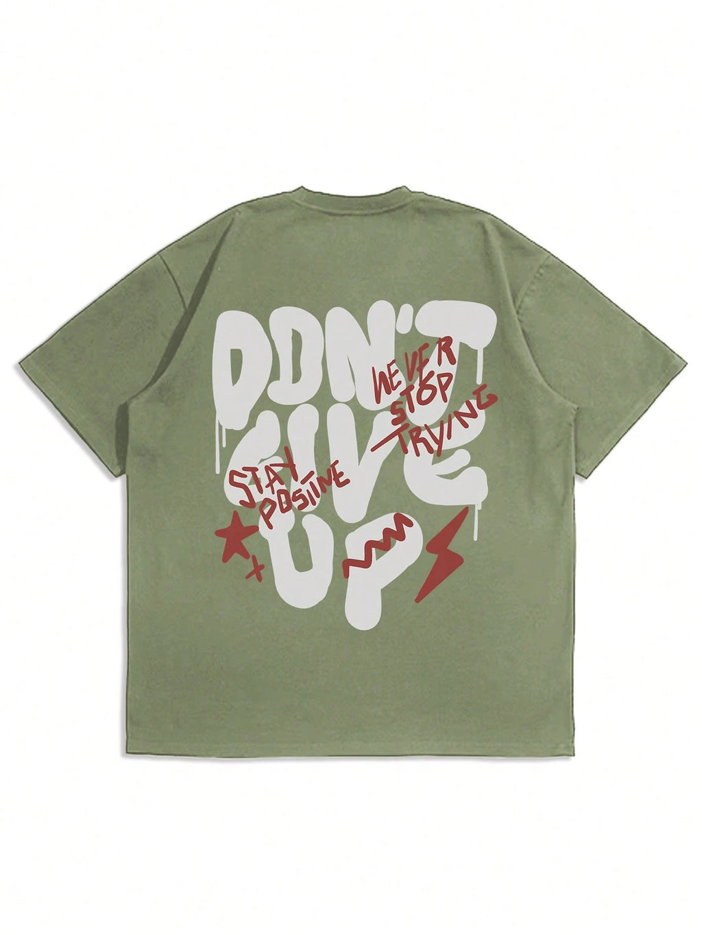 2025 Men'S round Neck Letter Print Casual Short Sleeve T-Shirt, Summer