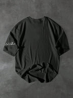 PAVTROS Manfinity Streetrush Men'S Casual Minimalist Printed round Neck Short Sleeve T-Shirt