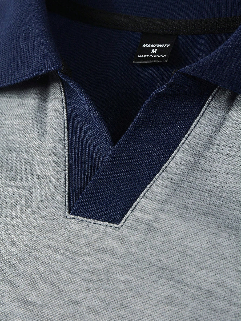 Manfinity Homme Men Casual Commute Short Sleeve Colorblock Polo Shirt, for Golf