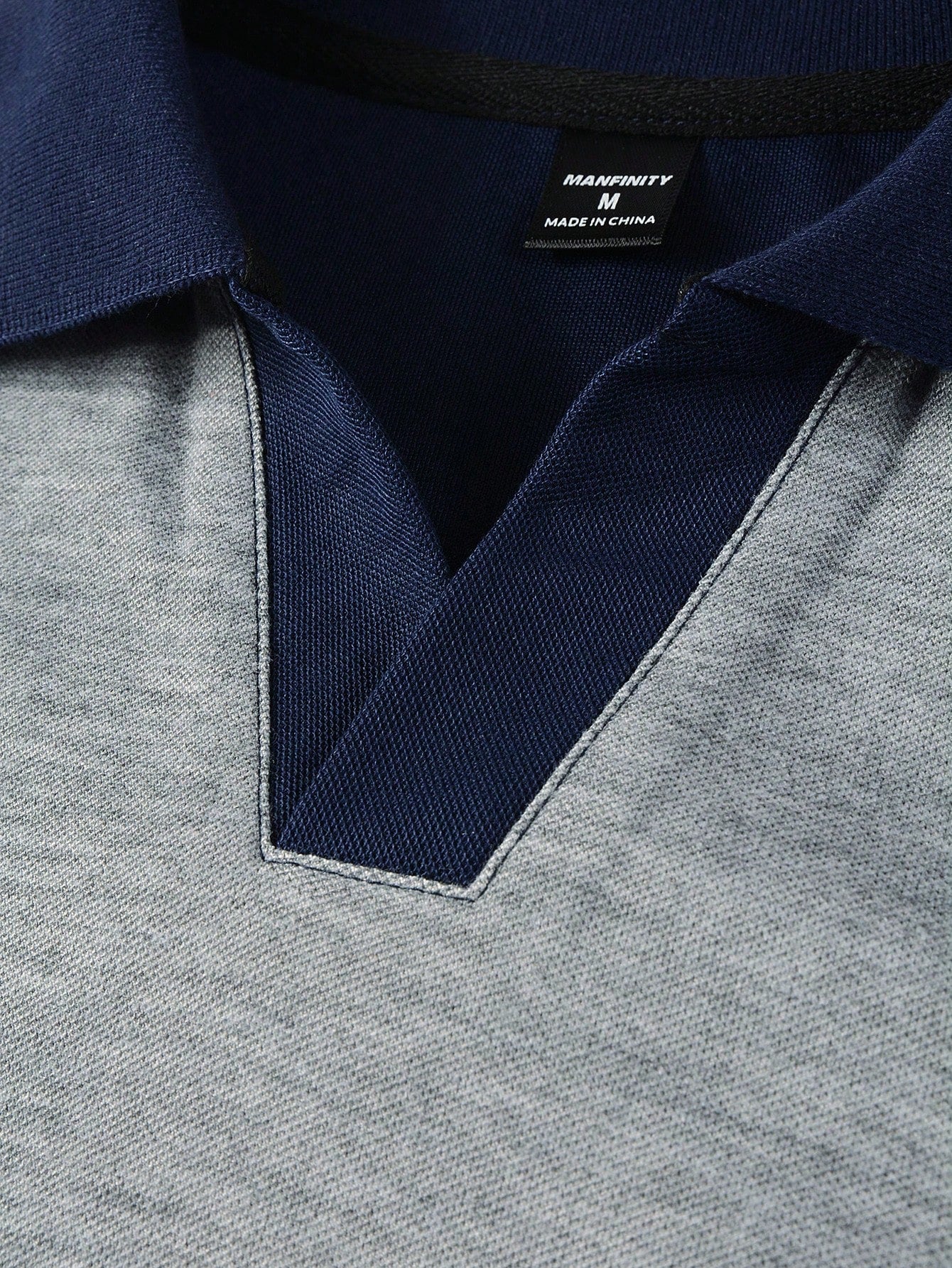 Manfinity Homme Men Casual Commute Short Sleeve Colorblock Polo Shirt, for Golf