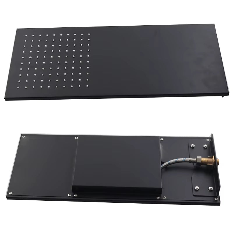 Matte Black Stainless Steel Shower Head Rainfall Shower Head with Waterfall Shower Wall Mounted