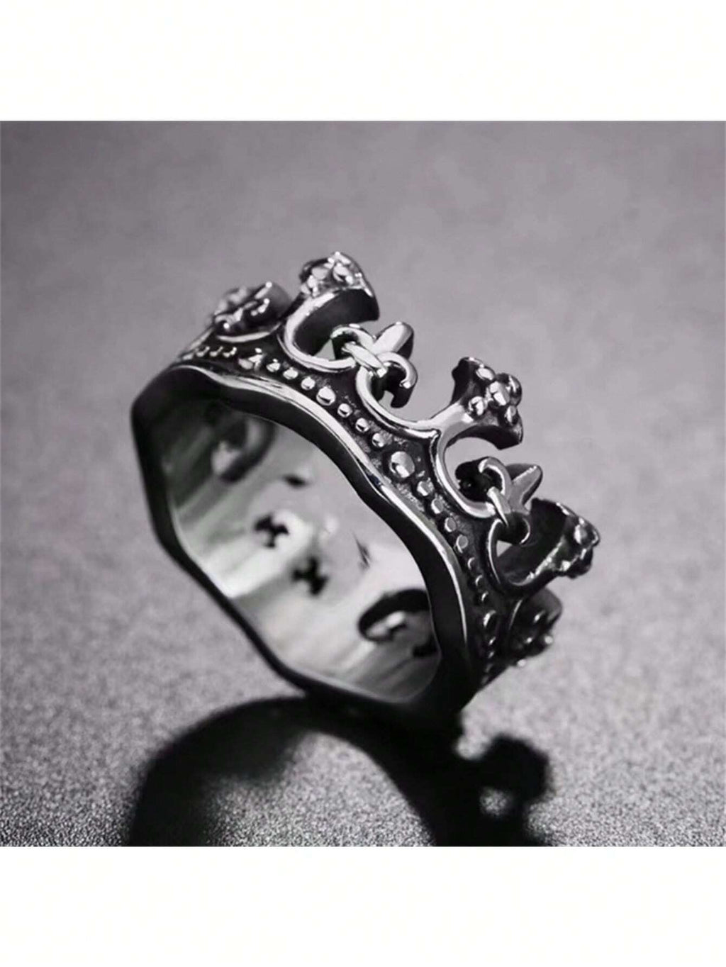 Unique Holiday Daily Wear Fashion Light Luxury Elegant Classic Retro Crown King Ring Popular Multiple Punk Minimalist Biker Men'S Ring Europe and the United States Noble Niche Flash Valentine'S Day Gift Jewellery,Mom,Mother,Mother'S Day,Gift
