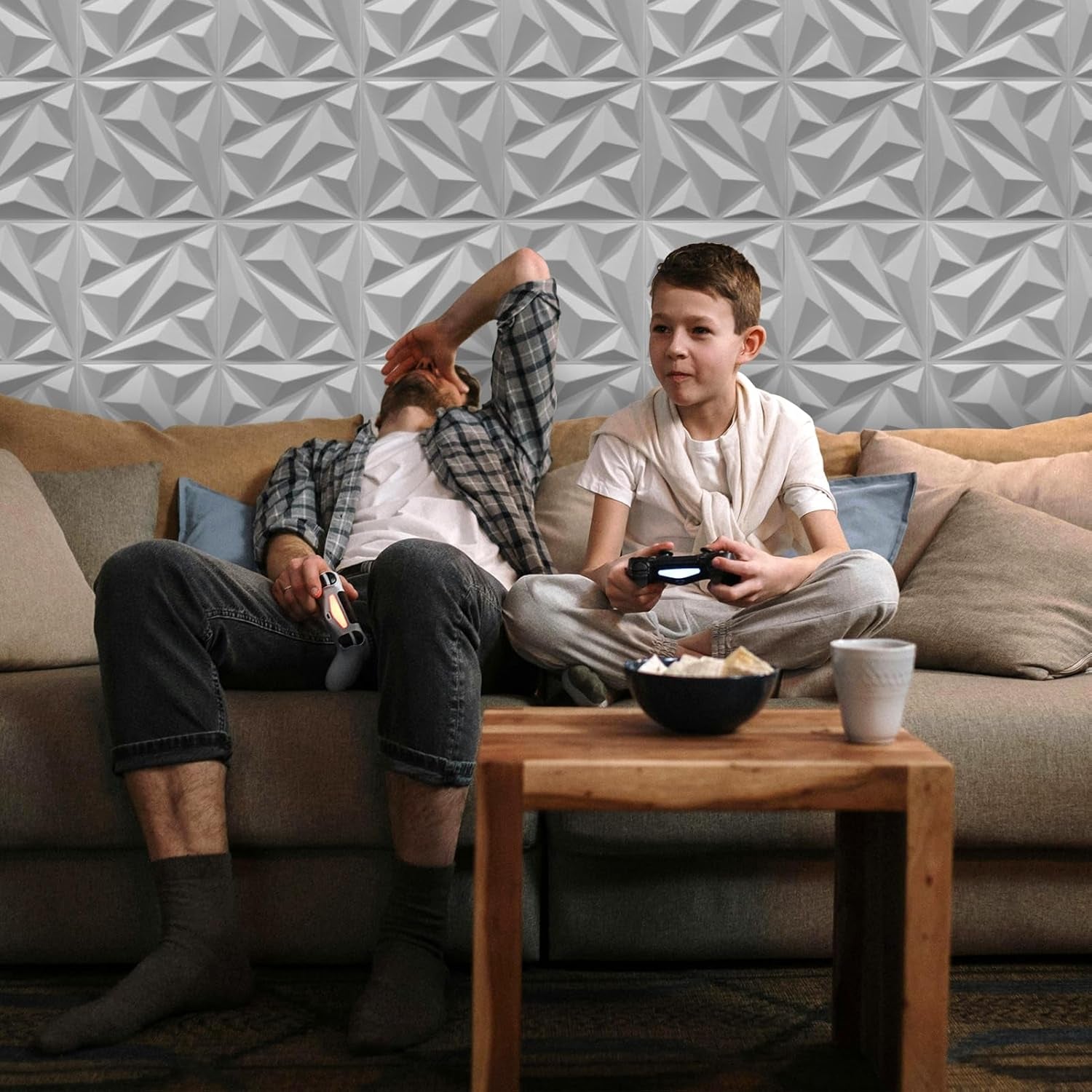 Acoustic Panels with Tape 20 Pack Soundproof Wall Panels Acoustic Foam Panels Sound Dampening Panels, 3D Wall Panels Sound Absorbing Panels, 12" X 12", White