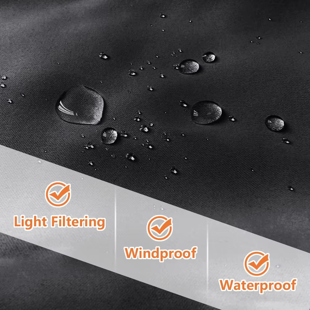 Outdoor Curtains Waterproof Garden Uv Exterior Curtain Sunlight Blackout Curtain for Patio Porch Pergola Covered Terrace Gazebo