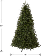 Artificial Full Christmas Tree, Green, Dunhill Fir, Includes Stand, 6 Feet