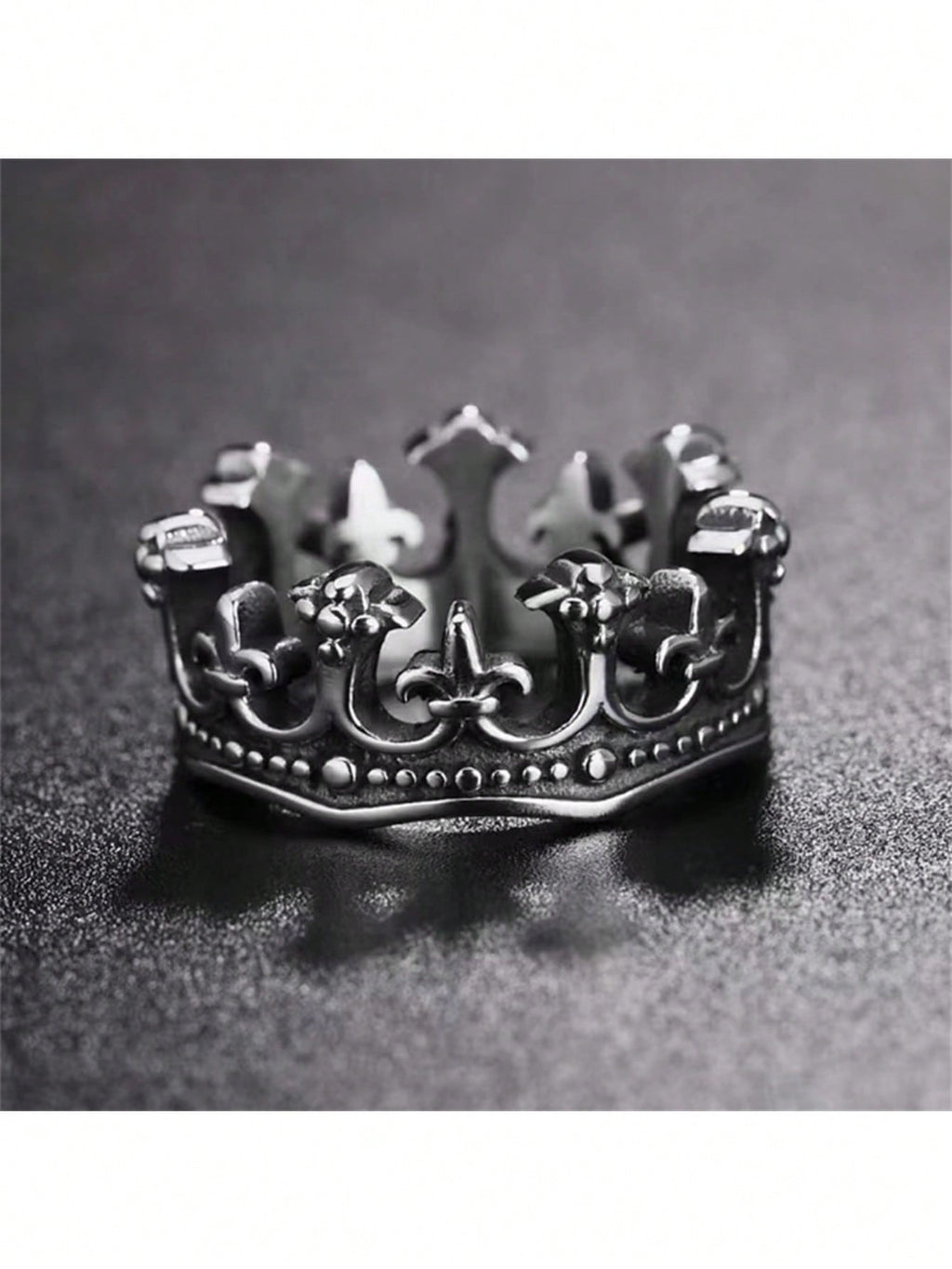 Unique Holiday Daily Wear Fashion Light Luxury Elegant Classic Retro Crown King Ring Popular Multiple Punk Minimalist Biker Men'S Ring Europe and the United States Noble Niche Flash Valentine'S Day Gift Jewellery,Mom,Mother,Mother'S Day,Gift