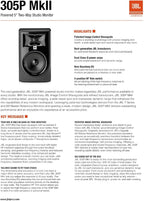 Professional 305Pmkii 5-Inch 2-Way Powered, Active Monitor Speaker for near Field Music Production, Studio Monitor, Desktop Computer, Hi-Fi Audio. Sold Individually, Black
