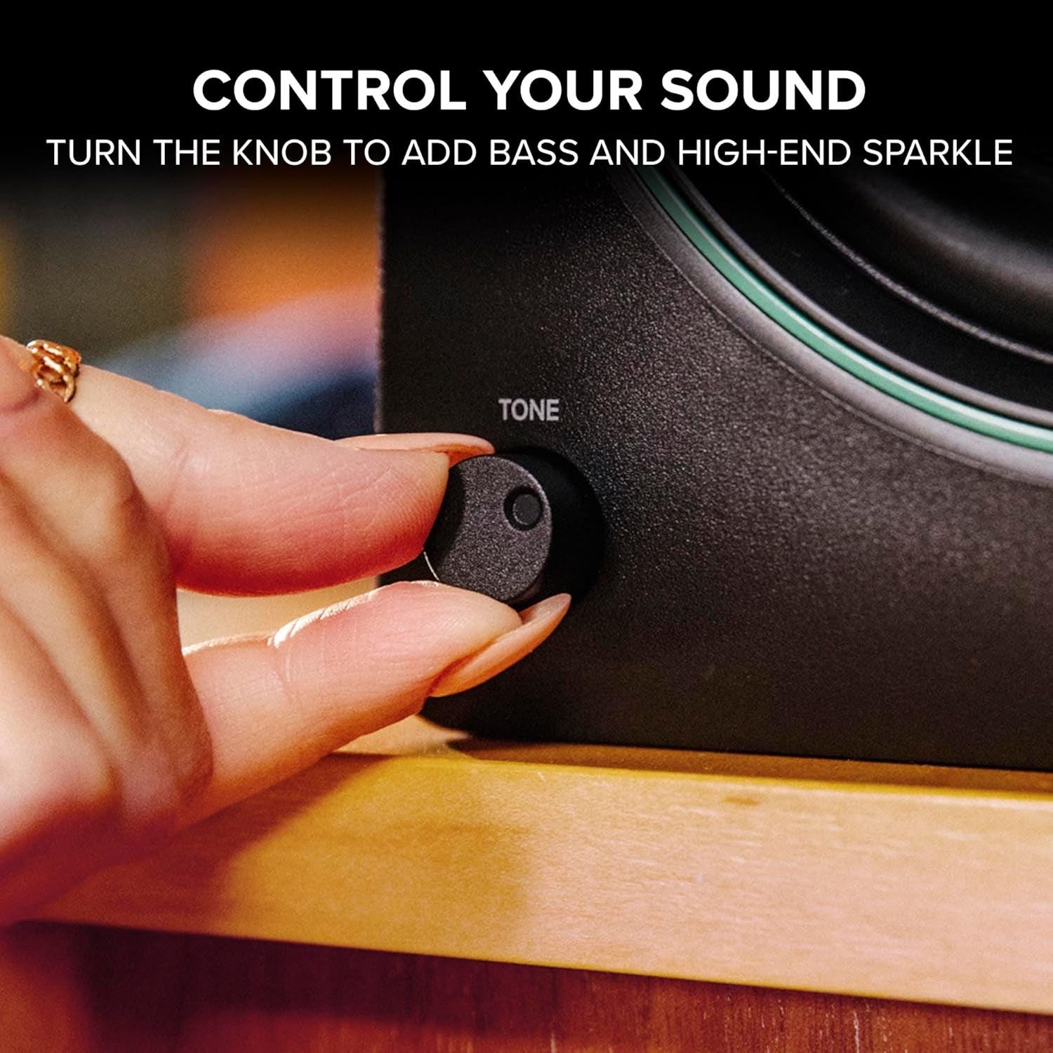 CR3.5 3.5" Creative Reference Powered Studio Monitors with Tone Knob and Location Switch — Active Speakers for Music Production, Desktop Computer, Gaming, Hifi Listening