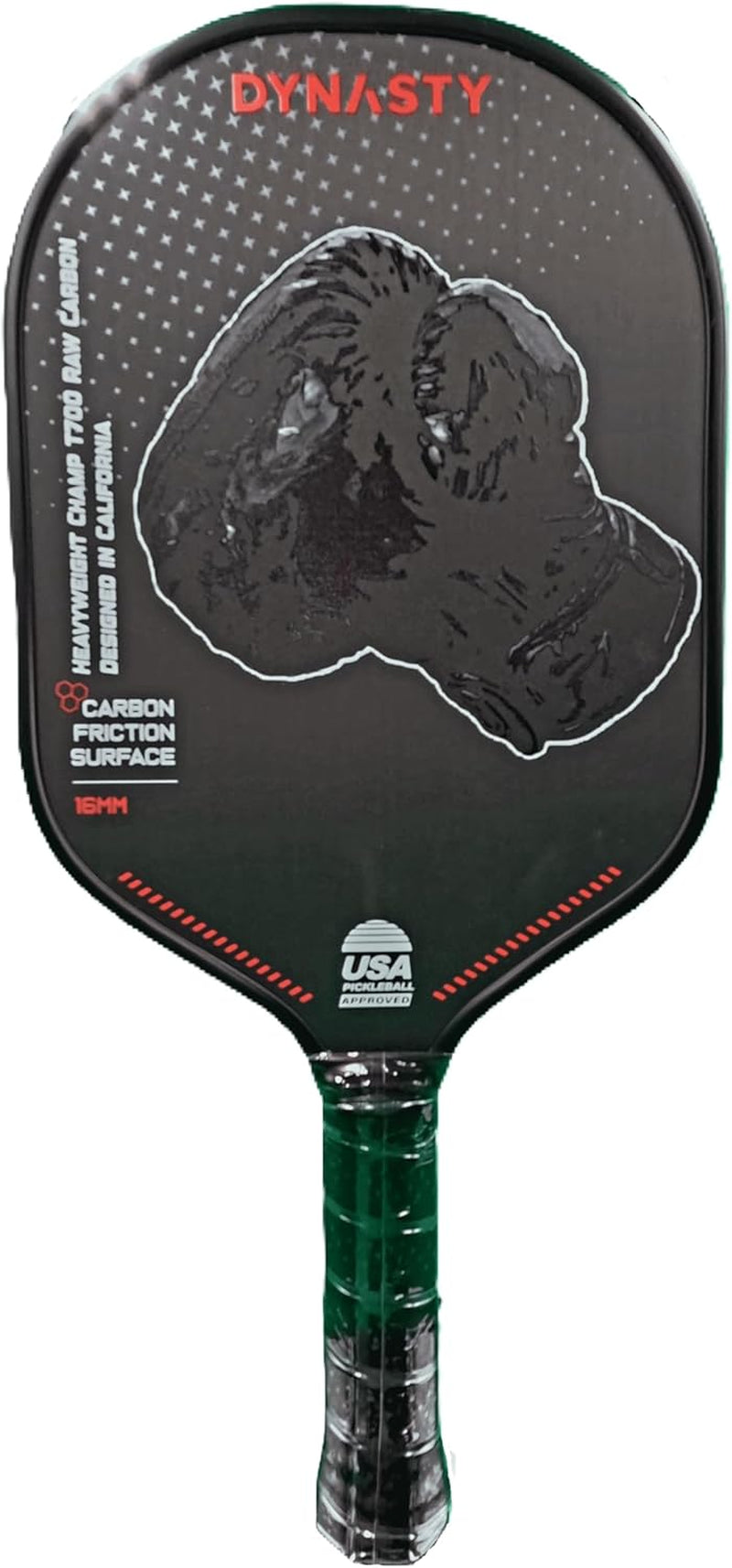 Heavyweight Champ T700 Triple-Layer Raw Carbon Fiber + Carbon Friction Surface 16Mm Tennis-Shaped Aerodynamics *Gen 3.5 All-Court Pickleball Paddle* // Hall of Famer 18K *Control+Spin Paddle*