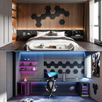 12 Pack Self-Adhesive Acoustic Panels 12" X 10" X 0.4" - Sound Proof Foam Panels with High Density, Stylish Hexagonal Design, Flame Resistant, Absorb Noise and Eliminate Echoes(Black)