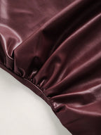 Siren Gaze Women'S Leather Top Casual Fashion 90S Street Shooting Spring Autumn Solid Color Pleated Collar PU Tank Top Sleeveless Tops Going Out Top Fall Women Tops Suitable for Going Out and Parties Top