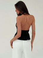 Aloruh Women'S Casual Minimalist Halter Halter Top, Daily Wear Concert Women Rave Festival Country Concert Ibiza Nashville Western Wear Women Western Boho Streetwear Tropical Gyaru Western Wear Women Western Gyaru Streetwear