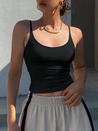 DAZY Women'S Solid Color Camisole Top for Summer Tops