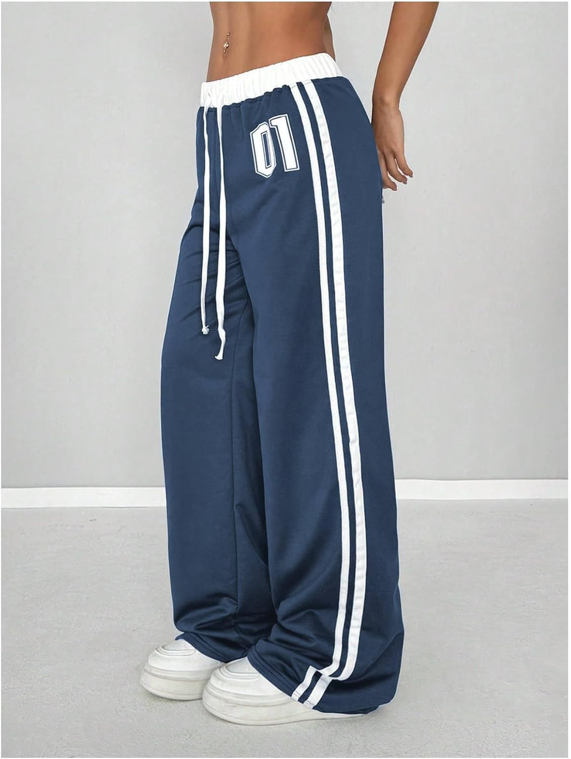 Women'S Baggy Sweatpants Wide Leg Ed Hardy Sweatpant Y2K Drawstring Pants Streetwear