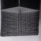 Matte Black 20Inch Rainfall Shower Head Ultrathin Rain Shower Bathroom Shower Faucet Accessory Stainless Steel Rain Shower Tap