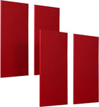 4 PCS Acoustic Panels Sound Absorbing Wall Art, Fabric Acoustic Wall Panels, 23.6"X11.8" Sound Absorbing Panels, Self Adhesive Sound Proof Panel, Noise Dampening Panels Studio Red